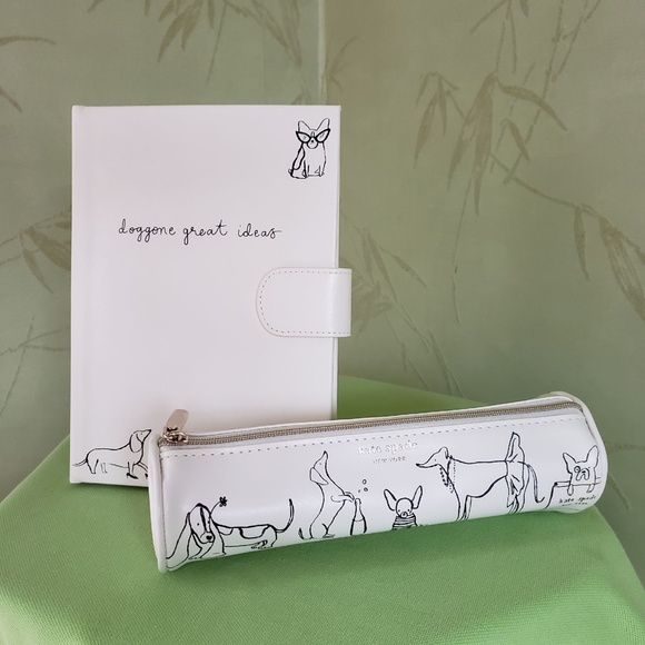 KATE SPADE DOG PARTY JOURNAL + PEN CASE SET:NWT - Picture 3 of 16